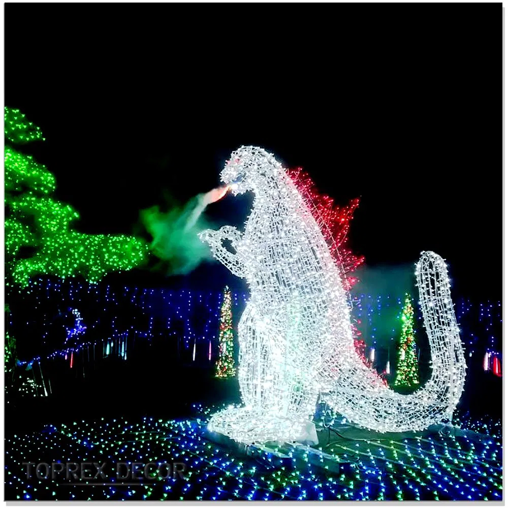  Toprex의 맞춤형 비바람에 견디는 야외 거리 쇼핑센터입니다.  거대한 3D 스탠드 LED 모티브 라이트