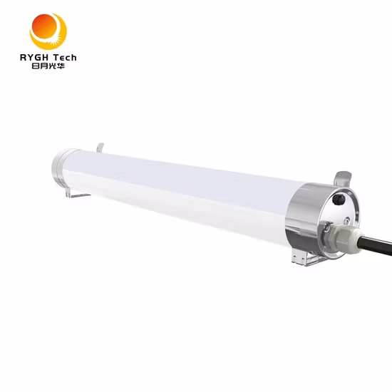 산업 농업 식품 공장 Steamproof 부식 방지 방진 방수 IP65 선형 슬레이트 튜브 4ft 1.2m IP69K PMMA PC 40W 60W 삼중 보호 LED 조명